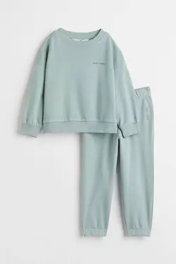 ست سویشرت و شلوار پسرانه فیروزه ای روشن اچ اند ام