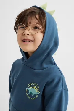 هودی پسرانه آبی تیره اچ اند ام