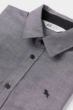 پیراهن پسرانه خاکستری تیره اچ اند ام