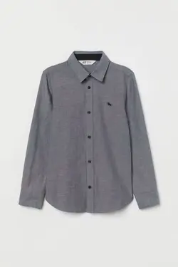 پیراهن پسرانه خاکستری تیره اچ اند ام