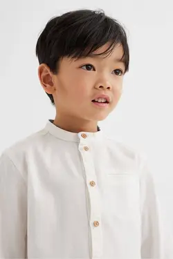 پیراهن پسرانه سفید اچ اند ام