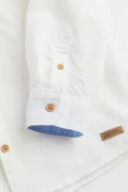 پیراهن پسرانه سفید اچ اند ام