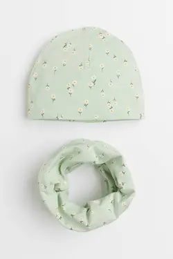 کلاه بافت دخترانه سبز اچ اند ام