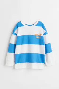 تی شرت پسرانه آبی اچ اند ام