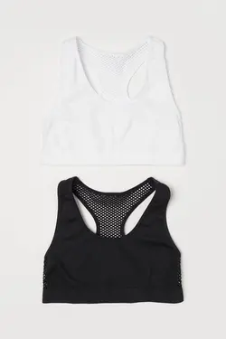 نیم تنه دخترانه سیاه سفید اچ اند ام