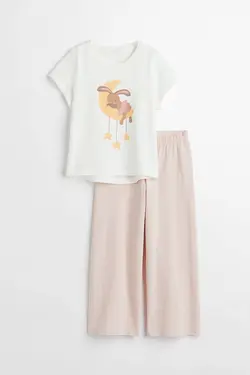 ست لباس راحتی دخترانه سفید اچ اند ام