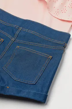 ست لباس راحتی تاپ و شلوارک دخترانه اچ اند ام