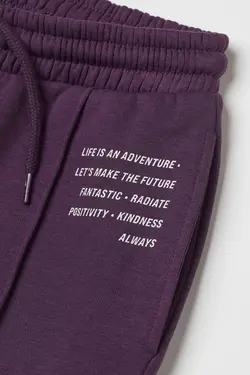 ست لباس راحتی دخترانه بنفش تیره اچ اند ام