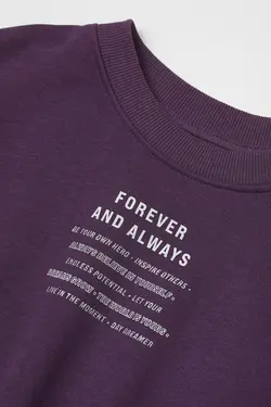 ست لباس راحتی دخترانه بنفش تیره اچ اند ام