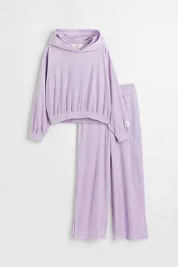 ست لباس راحتی دخترانه بنفش روشن اچ اند ام