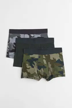 شورت باکسر مردانه خاکی اچ اند ام