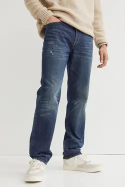 شلوار جین relax fitمردانه  آبی تیره اچ اند ام