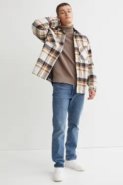 شلوار جین regular fitمردانه آبی اچ اند ام