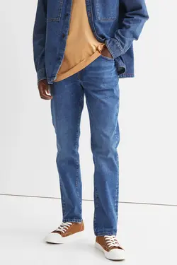 شلوار جین regular fitمردانه آبی تیره اچ اند ام