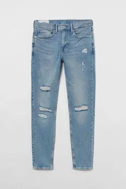 شلوار جین جذب مردانه آبی اچ اند ام