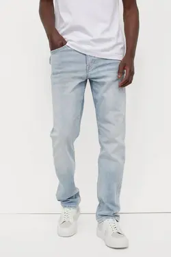 شلوار جین جذب مردانه آبی روشن اچ اند ام