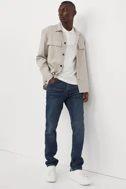 شلوار جین جذب مردانه آبی تیره اچ اند ام