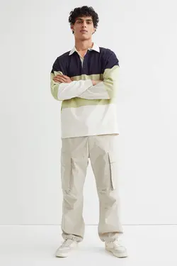 شلوار شش جیب مردانه بژ روشن اچ اند ام