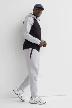 شلوار جاگر مردانه خاکستری روشن اچ اند ام