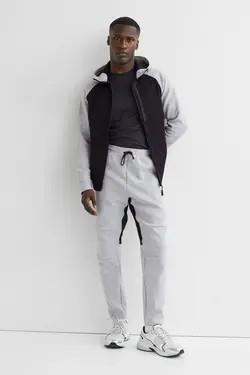 شلوار جاگر مردانه خاکستری روشن اچ اند ام