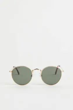 عینک آفتابی مردانه طلایی اچ اند ام