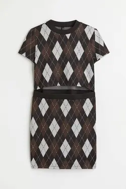 پیراهن کوتاه زنانه سیاه اچ اند ام