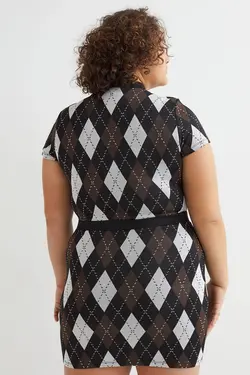 پیراهن کوتاه زنانه سیاه اچ اند ام