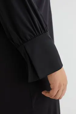 پیراهن آستین بلند زنانه سیاه اچ اند ام