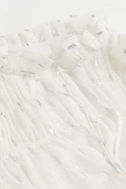 پیراهن آستین بلند زنانه سفید اچ اند ام