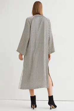 پیراهن آستین بلند زنانه سفید اچ اند ام