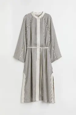 پیراهن آستین بلند زنانه سفید اچ اند ام