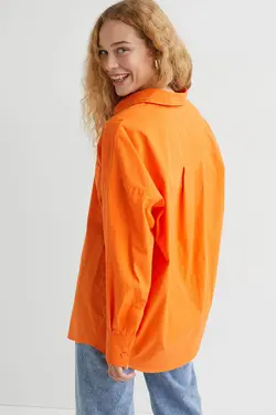 شومیز زنانه نارنجی اچ اند ام