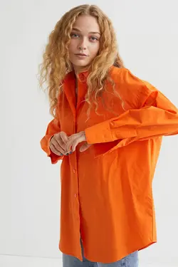 شومیز زنانه نارنجی اچ اند ام