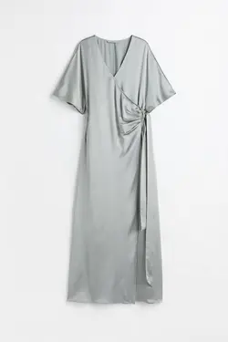 پیراهن بلند زنانه فیروزه ای روشن اچ اند ام