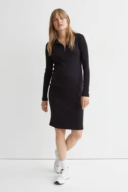 پیراهن آستین بلند زنانه سیاه اچ اند ام