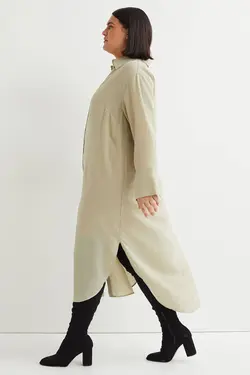 پیراهن آستین بلند زنانه سبز پسته ای اچ اند ام