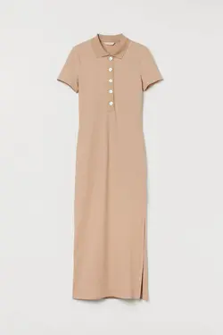 پیراهن میدی زنانه بژ روشن اچ اند ام