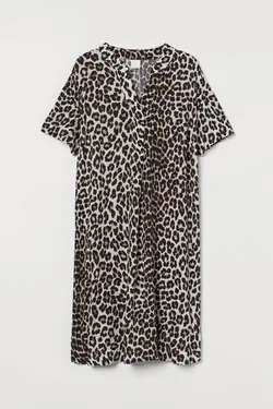 پیراهن کوتاه زنانه بژ روشن اچ اند ام