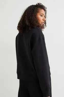 سویشرت زنانه سیاه اچ اند ام