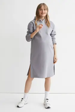 پیراهن آستین بلند زنانه خاکستری روشن اچ اند ام