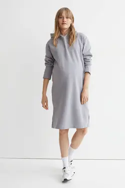 پیراهن آستین بلند زنانه خاکستری روشن اچ اند ام