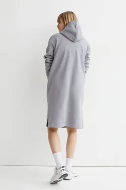 پیراهن آستین بلند زنانه خاکستری روشن اچ اند ام