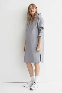 پیراهن آستین بلند زنانه خاکستری روشن اچ اند ام