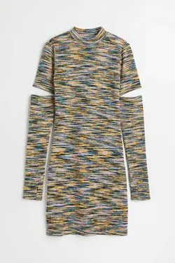 پیراهن آستین بلند زنانه سبز اچ اند ام