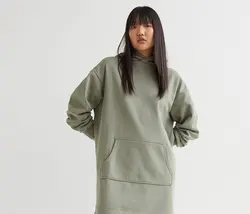 پیراهن آستین بلند زنانه خاکی اچ اند ام