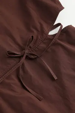 پیراهن آستین بلند زنانه قهوه ای تیره اچ اند ام