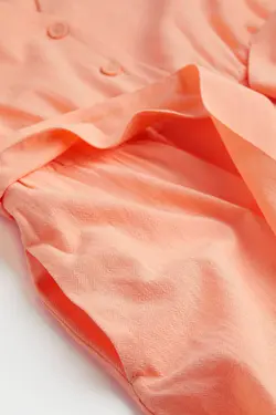 پیراهن آستین بلند زنانه زردآلویی اچ اند ام