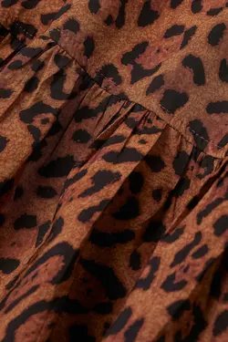 پیراهن آستین بلند زنانه قهوه ای اچ اند ام