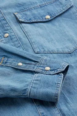 پیراهن سایز بزرگ زنانه آبی اچ اند ام