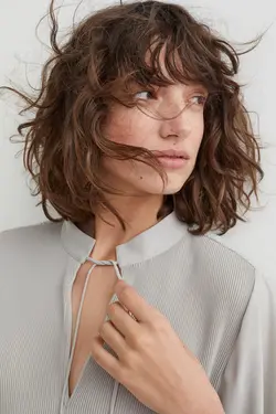 بلوز زنانه خاکستری روشن اچ اند ام